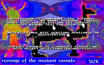 Revenge of the Mutant Camels screen shot title